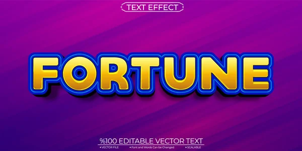 Gold Fortune Editable Scalable Text Effect — Stockvektor