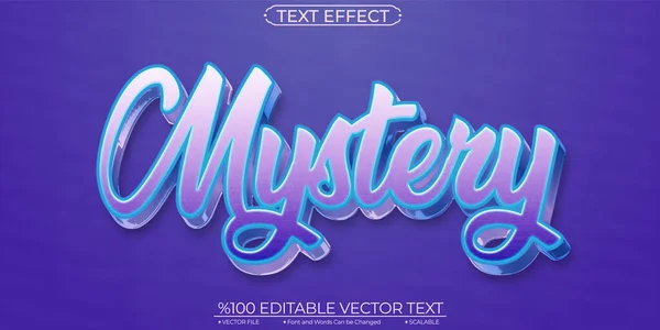 Mystery Editable Scalable Vector Text Effect — Vetor de Stock