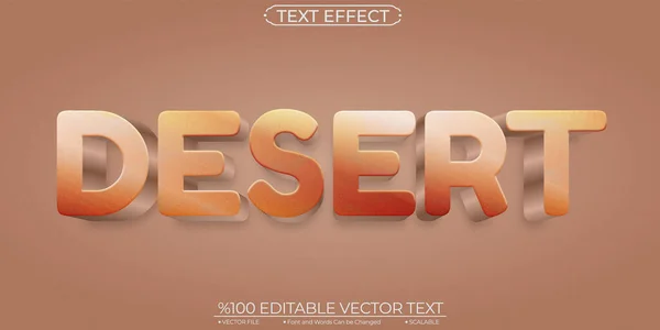 Cute Desert Editable Scalable Vector Text Effect — Stockvektor