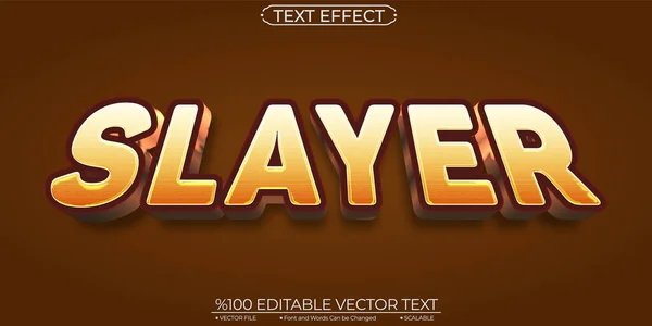 Gaming Slayer Editable Scalable Vector Text Effect — Vetor de Stock