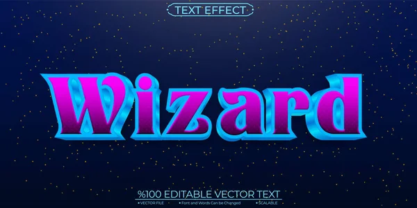 Blue Purple Wizard Editable Scalable Vector Text Effect — Stockvektor