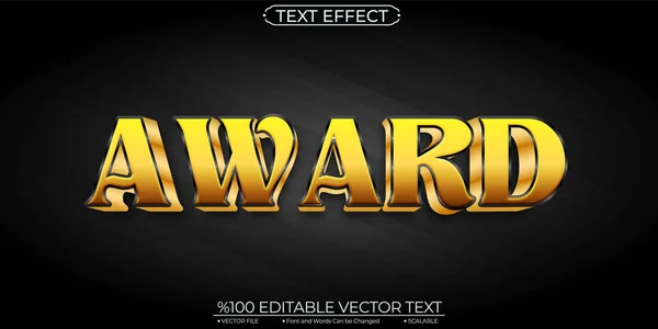 Gold Elegant Bronze Award Editable Scalable Vector Text — Vetor de Stock