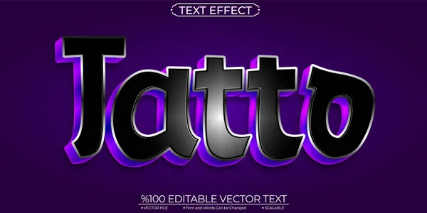 Comic Realistic Tatto Editable Scalable Vector Text Effect — Vetor de Stock