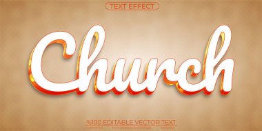 Whitre and Golden Cool Church Editable and Scalable Vector Text 