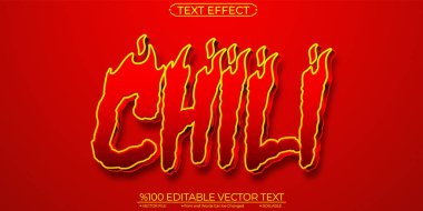 Red Hot Chili Editable and Scalable Vector Text Effect