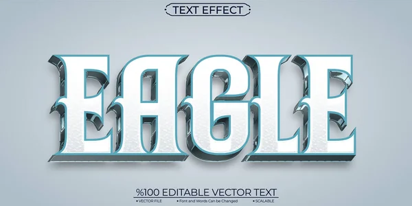 Golden Blue White Eagle Editable Scalable Vector Text — Stock Vector