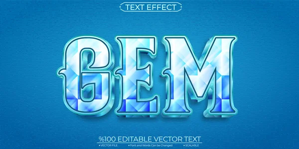 Blue Luxurt Gem Editable Scalable Vector Text Effect — Stockvektor