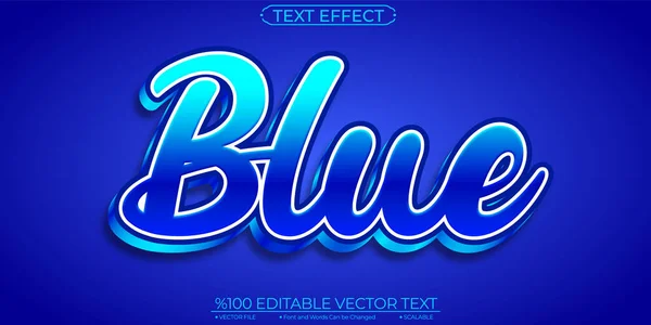 Cool Shiny Smart Blue Editable Scalable Vector Text Effect — Archivo Imágenes Vectoriales