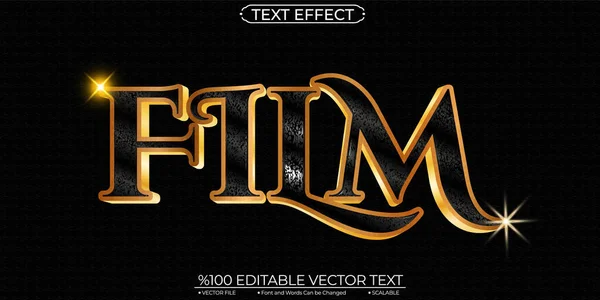 Luxury Gold Bronze Film Editable Scalable Vector Text — Stockvektor