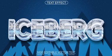 Beyaz ve Mavi Koro Parlak Buzdağı Düzenlenebilir ve Ölçeklenebilir Vecto