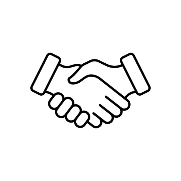 Handshake Partnership Professional Line Icon Hand Shake Business Deal Linear — Vector de stock