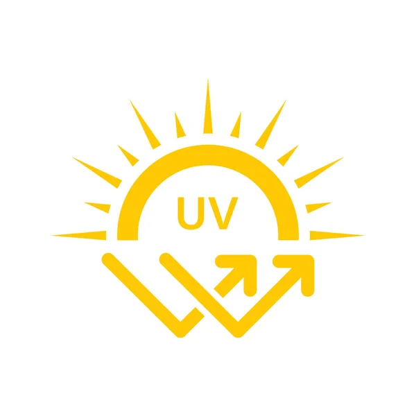 Ultraviolet Rays Silhouette Yellow Icon Sunblock Protection Defense Skin Care — Archivo Imágenes Vectoriales