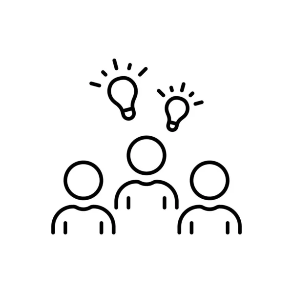 Inspiration Solution Creative Idea Line Icon Creativity Group Team Innovation — Vettoriale Stock