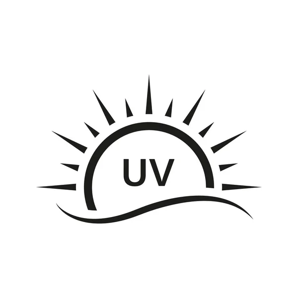 Ηλιακή Ακτίνες Spf Προστατέψτε Την Ακτινοβολία Silhouette Icon Προστασία Από — Διανυσματικό Αρχείο