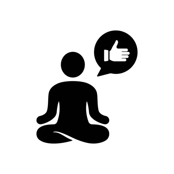 Emotional Harmony Balance Silhouette Icon Wellbeing Calm Rest Pictogram Emotion — Image vectorielle