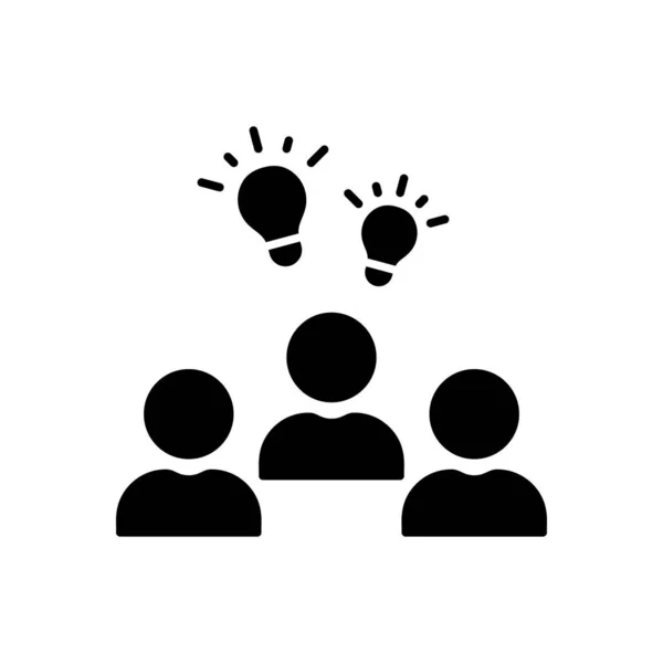 Inspiration Solution Creative Idea Silhouette Icon Creativity Group Team Innovation — Vetor de Stock