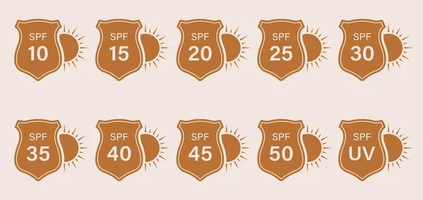 Sun Shield Protect Skin Silhouette Icon Spf Cosmetic Sunscreen Summer — Archivo Imágenes Vectoriales