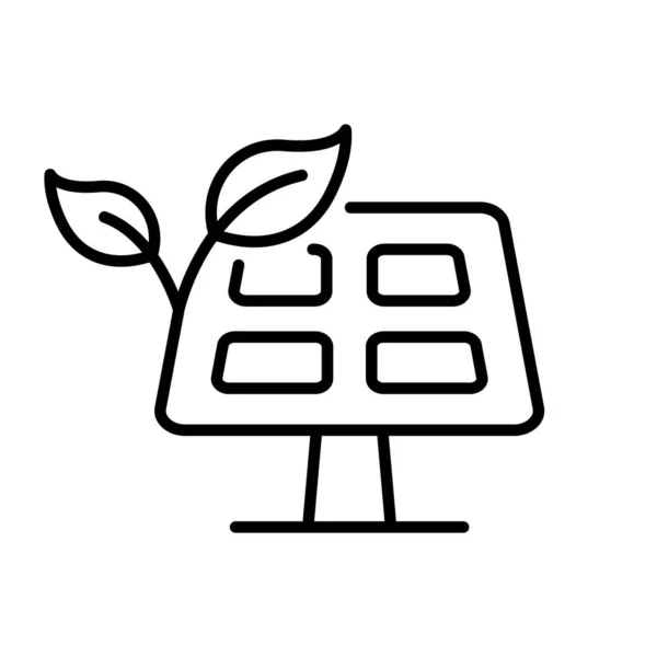 Linear Pictogram 2016 Ecology Sunlight Electricity Technology House Outline Icon — 스톡 벡터