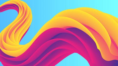 Dynamic fluid gradient. Abstract background with orange, purple and blue color gradient