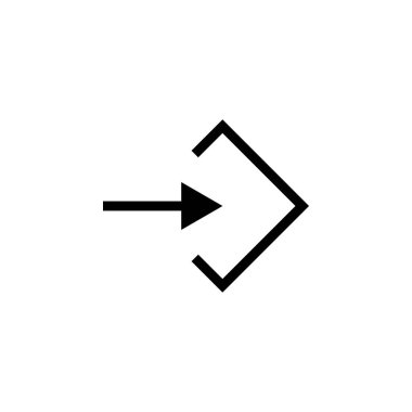 arrow, right, navigation icon. Element of direction icon. Signs and symbols collection icon for websites, web design, mobile app on white background