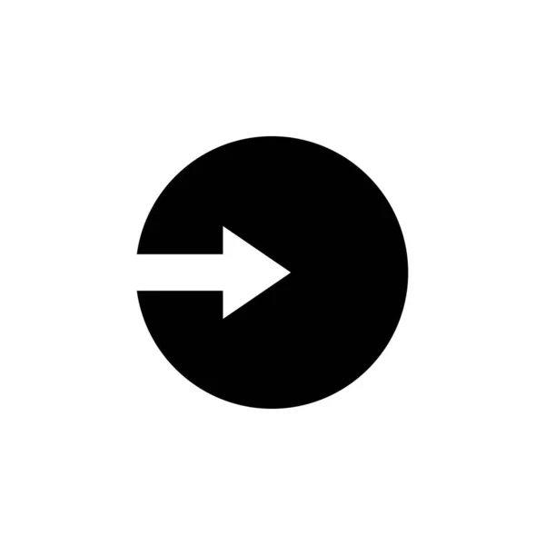Arrow Right Navigation Sign Icon Element Direction Icon Signs Symbols — Vetor de Stock