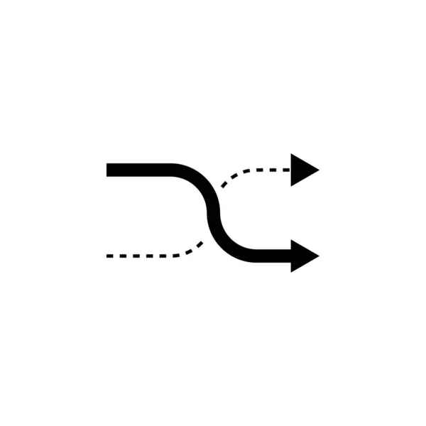 Shuffle Arrow Right Navigation Icon Element Direction Icon Signs Symbols — Stockový vektor