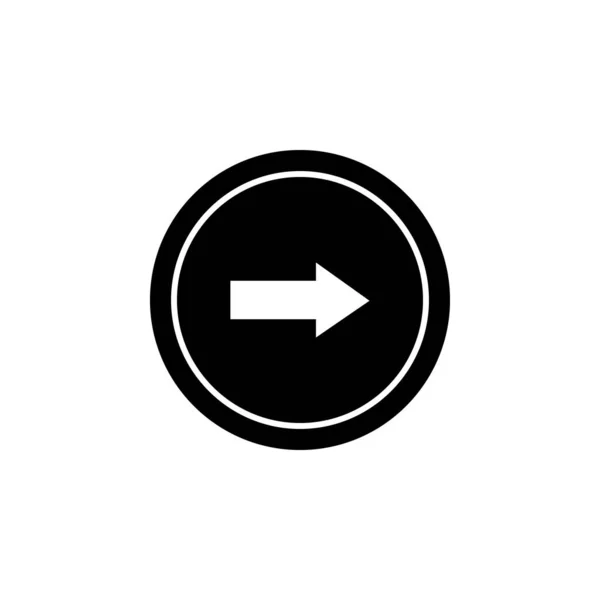 Arrow Right Navigation Sign Icon Element Direction Icon Signs Symbols — Vetor de Stock