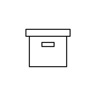 Box closed icon. Simple line, outline vector of packaging icons for ui and ux, website or mobile application on white background