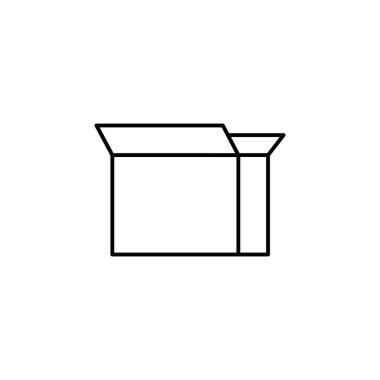 Box opened icon. Simple line, outline vector of packaging icons for ui and ux, website or mobile application on white background