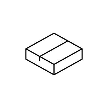 Box closed icon. Simple line, outline vector of packaging icons for ui and ux, website or mobile application on white background