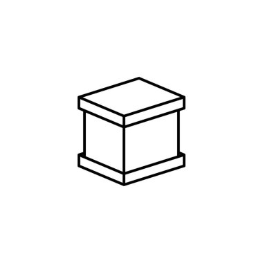 Box closed icon. Simple line, outline vector of packaging icons for ui and ux, website or mobile application on white background