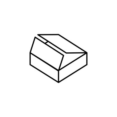 Box opened icon. Simple line, outline vector of packaging icons for ui and ux, website or mobile application on white background