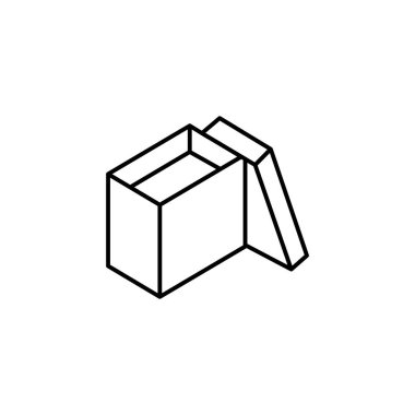 Box opened icon. Simple line, outline vector of packaging icons for ui and ux, website or mobile application on white background