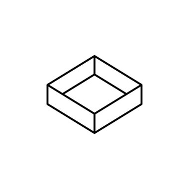 Box opened icon. Simple line, outline vector of packaging icons for ui and ux, website or mobile application on white background