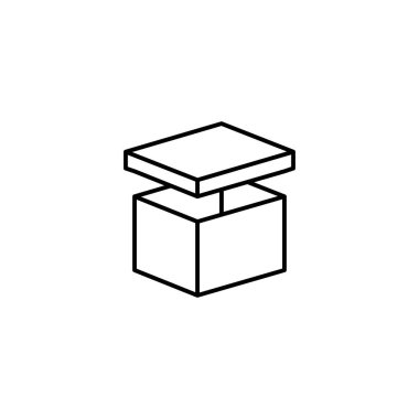 Box opened icon. Simple line, outline vector of packaging icons for ui and ux, website or mobile application on white background