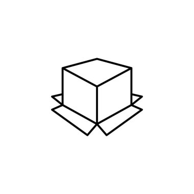 Box opened icon. Simple line, outline vector of packaging icons for ui and ux, website or mobile application on white background