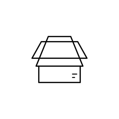 Box opened icon. Simple line, outline vector of packaging icons for ui and ux, website or mobile application on white background