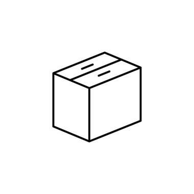 Box closed icon. Simple line, outline vector of packaging icons for ui and ux, website or mobile application on white background