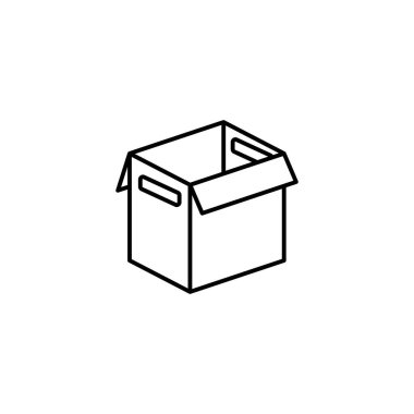Box opened icon. Simple line, outline vector of packaging icons for ui and ux, website or mobile application on white background