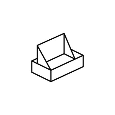 Box opened icon. Simple line, outline vector of packaging icons for ui and ux, website or mobile application on white background