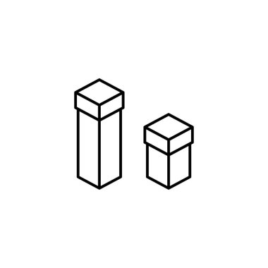 Box closed icon. Simple line, outline vector of packaging icons for ui and ux, website or mobile application on white background