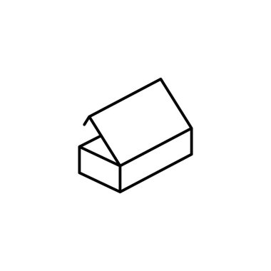 Box closed icon. Simple line, outline vector of packaging icons for ui and ux, website or mobile application on white background