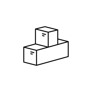 Box closed icon. Simple line, outline vector of packaging icons for ui and ux, website or mobile application on white background