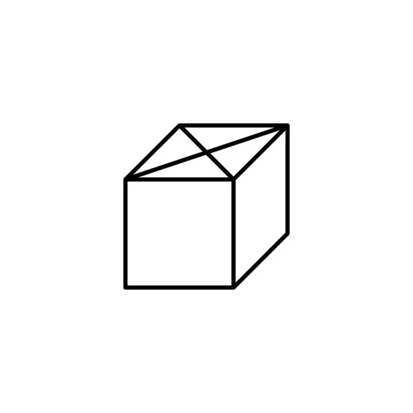 Box Closed Icon Simple Line Outline Vector Packaging Icons Website — Stockvektor