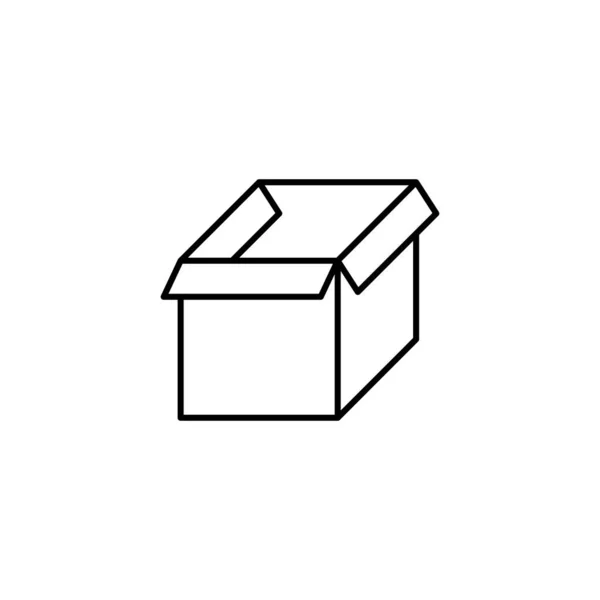 Box Opened Icon Simple Line Outline Vector Packaging Icons Website — Stok Vektör