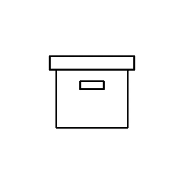 Box Closed Icon Simple Line Outline Vector Packaging Icons Website — Image vectorielle