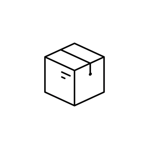 Box Closed Icon Simple Line Outline Vector Packaging Icons Website — Image vectorielle