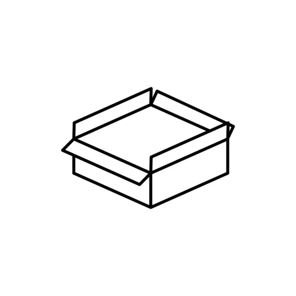Box Opened Icon Simple Line Outline Vector Packaging Icons Website — ストックベクタ