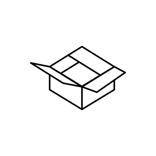 Box Opened Icon Simple Line Outline Vector Packaging Icons Website — Vettoriale Stock