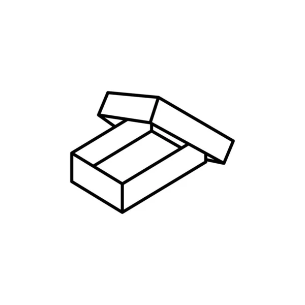 Box Opened Icon Simple Line Outline Vector Packaging Icons Website — Stok Vektör